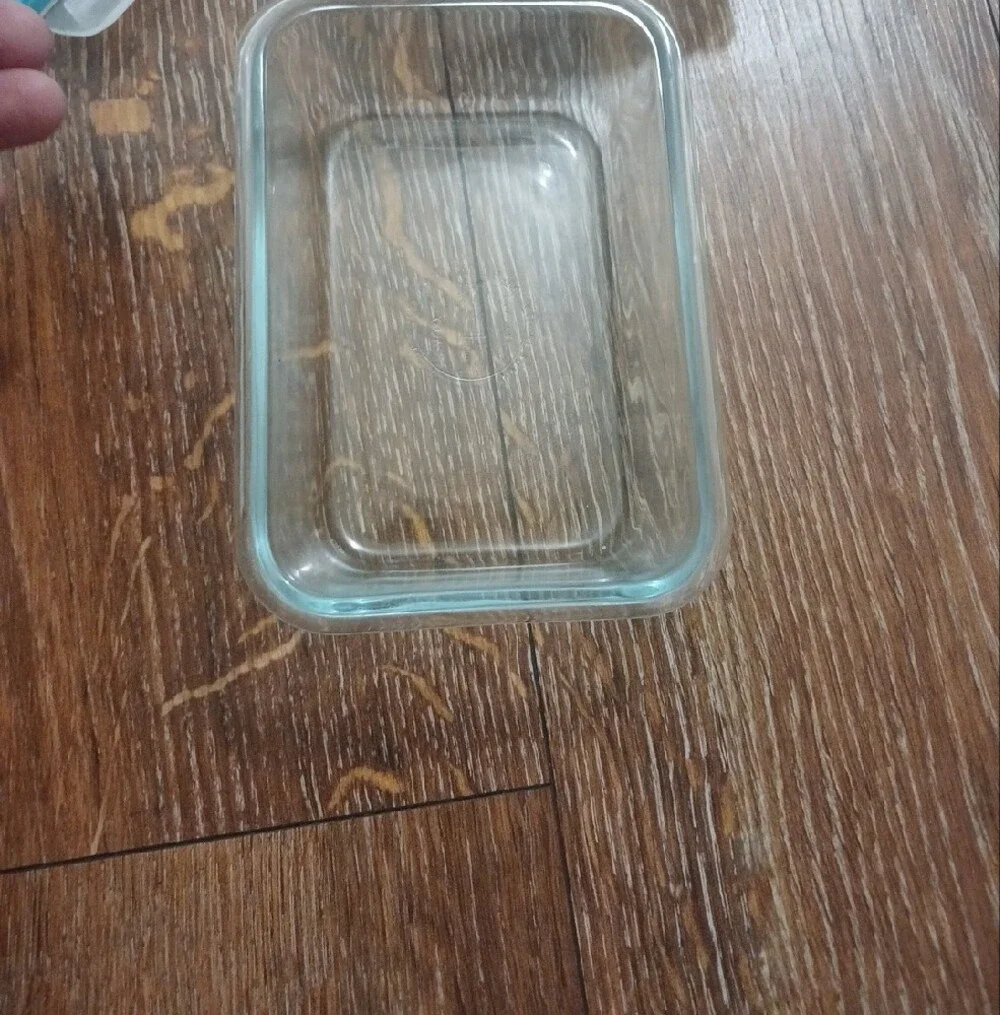 Glass Food Storage Containers Set with Blue and Pink Lids